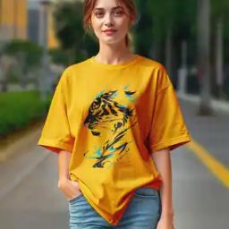  Women Oversized Fit Cotton Graphic T-shirt-image-87