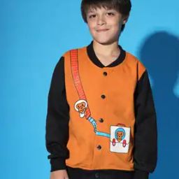 Boys Printed Regular Fit Jacket-image-31
