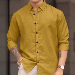 Men Regular Fit Shirt with Spread Collar-image-72