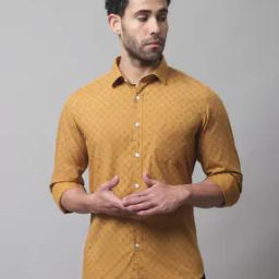Micro Print Cotton Shirt-image-48