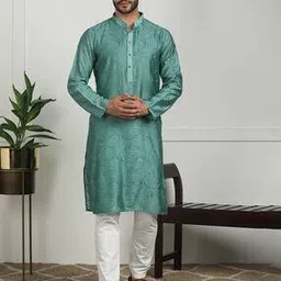 swagg india Men Embroidered Regular Fit Kurta-picture-9