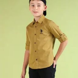 Boys Regular Fit Shirt with Logo Embroidered-image-38