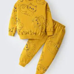 Girls Graphic Print Sweatshirt & Joggers Set-picture-38