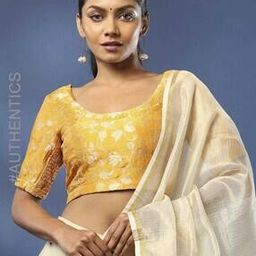Banarasi Brocade Silk Smocked Slip-On Blouse-picture-25