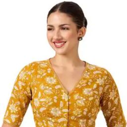 Women Floral Front Open Blouse-image-25