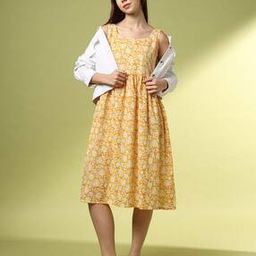 Women Floral Print A-Line Dress-image-99
