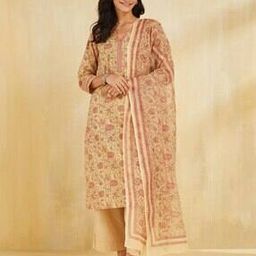 Women Floral Straight Kurta with Dupatta-image-63