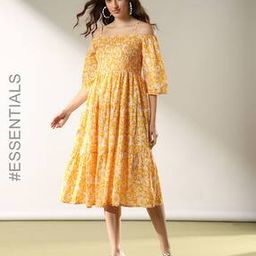nyrika Women Floral Print Cotton Tiered Dress-picture-14
