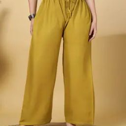 Women Palazzos with Elasticated Drawstring Waist-picture-12