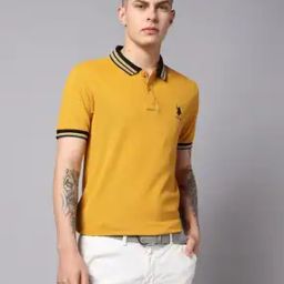Men Slim Fit Polo T-Shirt with Contrast Tipping-image-37