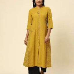 Women Embroidered A-Line Kurta-image-40