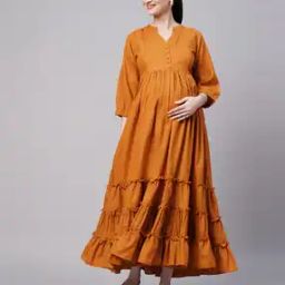 Women V-Neck Tiered Dress-image-18