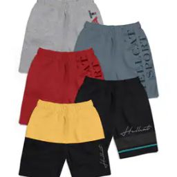 Pack of 5 Boy Regular Fit Flat-Front Shorts-picture-45