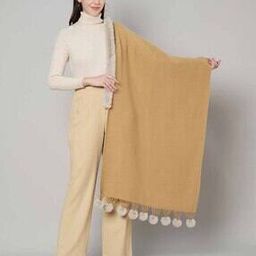 Women Woven Stole with Tassels-image-1