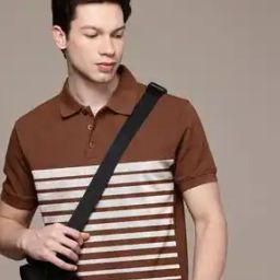 Men Striped Regular Fit Polo T-Shirt-12