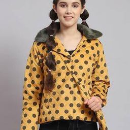 Girls Polka-Dot Print Jacket with Inset Pockets-18