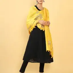 soch Embroidered Dupatta with Tassels-picture-28
