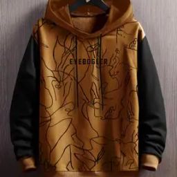 Men Printed Regular Fit Hoodie-picture-7