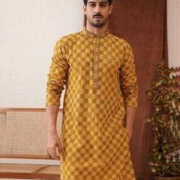 Men Embroidery Long Kurta-image-99