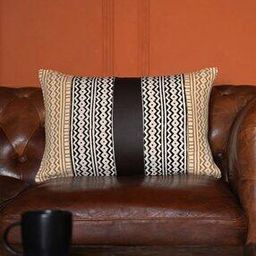 Striped Cotton Rectangular Cushion Cover-16