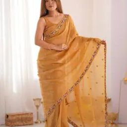 Women Embroidered Soft Silk Saree-image-57