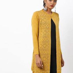 Textured Shrug with Button Closure-4