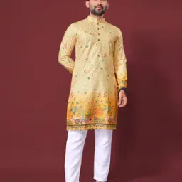 charlotte gracious Men Floral Print Regular Fit Kurta-picture-21
