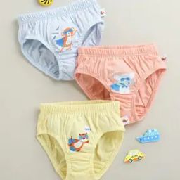 bumzee Boys Pack of 3 Printed Briefs with Elasticated Waist-picture-26