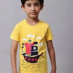 fabflee x ag Boys Graphic Print Regular Fit Round-Neck T-Shirt-picture-27