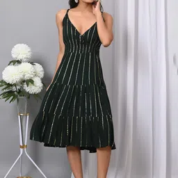 VYMO Women Fit and Flare Dress-image-73