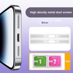 MahadealzDesign Pack of 2 Mobile Phone Dustproof Metal Net Stickers Speaker Mesh Anti Dust Proof Self Adhesive Protector for iPhone 13 Mini/iPhone 13 Pro/iPhone 13 Pro Max Phone Speakers (Gold) image 5