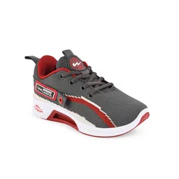 Campus Unisex Kids Grey Mesh Running Shoes-35