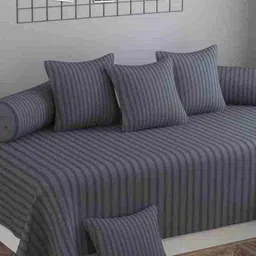Bajo's DARTIN 8 Pieces Grey Striped Diwan Set-41