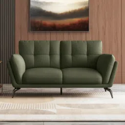 urban ladder Vetra 2 Seater Leather Sofa In Olive-picture-16