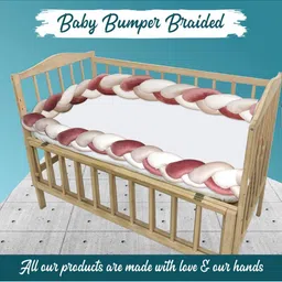 OSCAR HOME White & Pink Ethnic Motifs Cotton 1 Piece Crib Regular Bedding Set-image-11