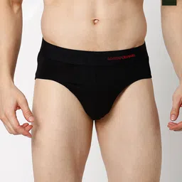 UnderJeans by Spykar Pack Of 2 Basic Briefs UJNTPBC003BLACKOLIVE-picture-52