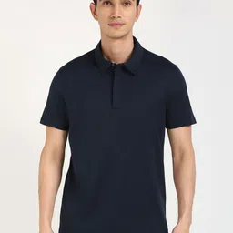 Calvin Klein Jeans Men Solid Polo Collar Cotton T-shirt-image-94
