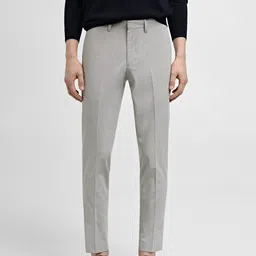 MANGO MAN Super Slim-Fit Checked Trousers-picture-50