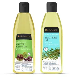 Soulflower Anti Dandruff Tea Tree & Castor Hair Oil Combo-picture-22