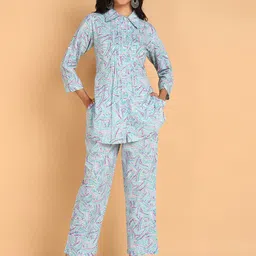 BLOCKS OF INDIA  Printed Pure Cotton Shirt With Trousers-picture-44
