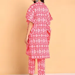 BLOCKS OF INDIA Printed Kaftan Tunic With Trousers image 4