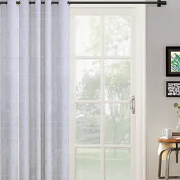 HOSTA HOMES White Floral Long Door Curtain-45