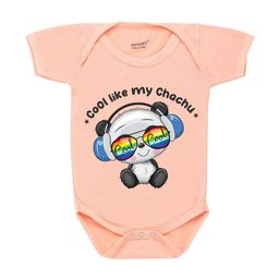 KNITROOT Kids Peach Graphic Printed Pure Cotton Bodysuits-image-71