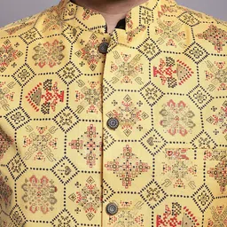 SOJANYA PLUS Plus Size Embroidered Cotton Linen Nehru Jacket image 4