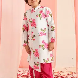 pspeaches Boys Floral Printed Regular Kurta with Dhoti Pants-44