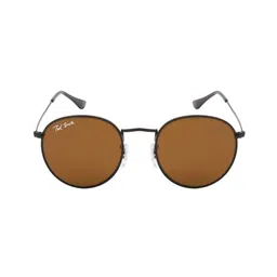 Ted Smith Unisex Round Sunglasses with UV Protected Lens TSS-MOON_C24-Brown image 4