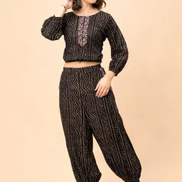 MILU MADAN Self Design Pure Cotton Top With Trousers-picture-13