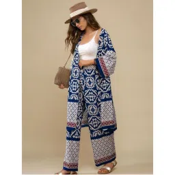 WomanLikeU Printed Shrug and Pants Beach Co-Ord's Set of 2-picture-34