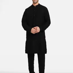 Komal Kothari Striped Regular Linen Kurta with Pyjamas-picture-17