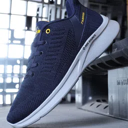 ABROS Men Textured Lace-Up Running Shoes image 1